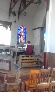 Epworth Church Pietermaritzburg
Content organ with pipe front with speakers behind them.
May 2018
